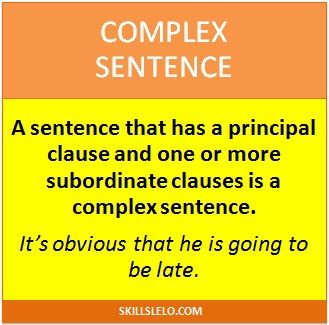 complex sentence meaning and examples