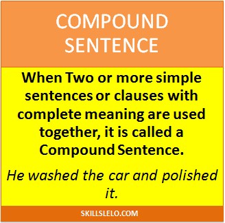 compound sentence meaning and examples
