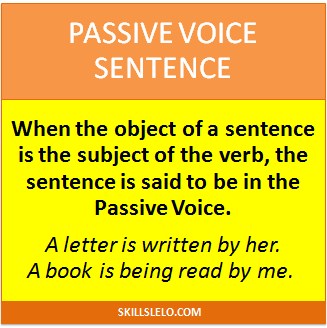 passive voice meaning and example