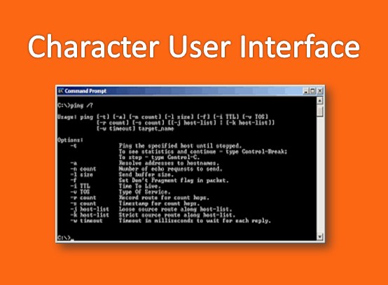 Character user interface 