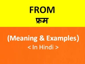 Meaning of From In Hindi (Examples & Rules)